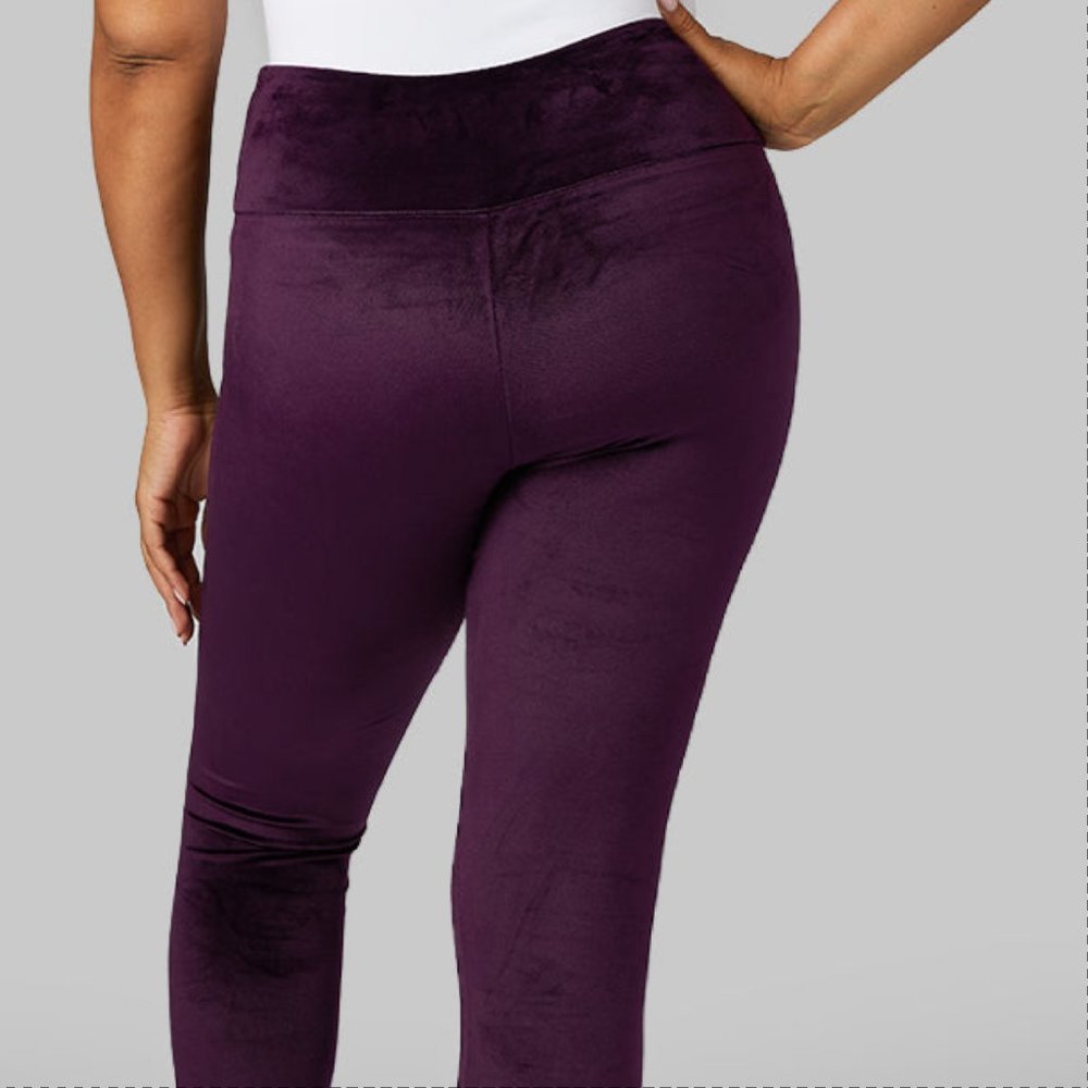 32 Degrees Velour Velvet Leggings NWT- IRISES-S